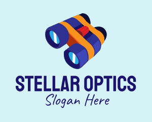 Telescope - Colorful Binoculars Toy logo design