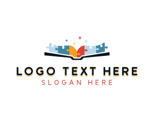 Educational Puzzle Book logo design