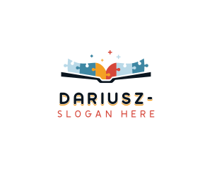 Jigsaw - Educational Puzzle Book logo design