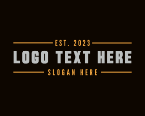 Typographic - Masculine Industry Brand logo design