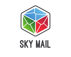 Mail Box Hexagon logo design