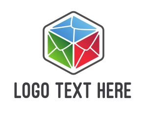 Email - Mail Box Hexagon logo design