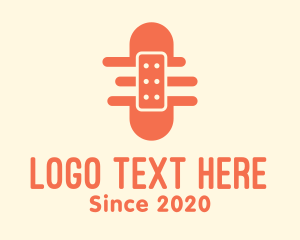 Emergency - Orange Adhesive Bandage logo design