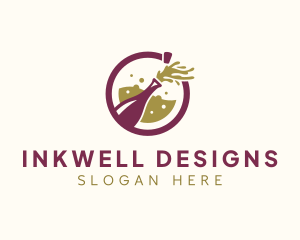 Liquor Wine Bottle Logo