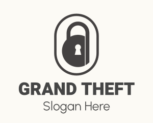 Real Estate Agent - Gray Lock Badge logo design