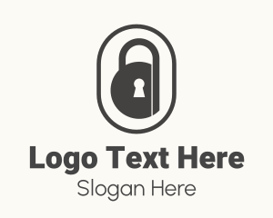 Password - Gray Lock Badge logo design