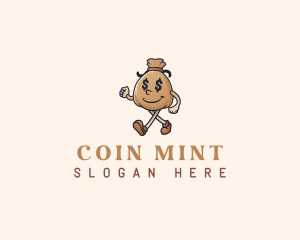 Coins - Dollar Money Bag logo design