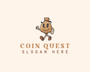 Coins - Dollar Money Bag logo design