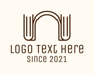 Learning Material - Brown Book Headphones logo design