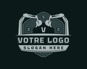 Excavation - Excavator Industrial Backhoe logo design