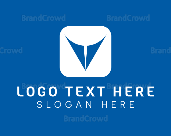Abstract Letter V Shape Logo