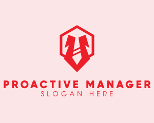 Manager - Boss Suit Tie logo design