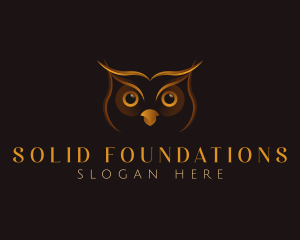 Owl Bird Eyes Logo