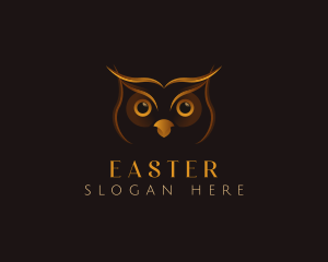 Hooter - Owl Bird Eyes logo design