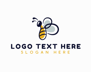 Honeycomb - Bee Wings Letter B logo design