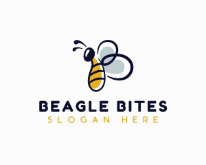 Bee Wings Letter B logo design