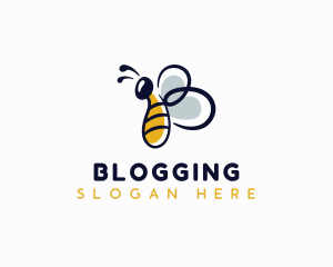 Bee Wings Letter B logo design