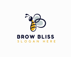 Bee Wings Letter B logo design