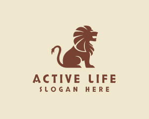 Wild Safari Lion Logo
