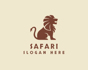 Wild Safari Lion logo design