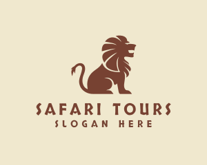 Wild Safari Lion logo design