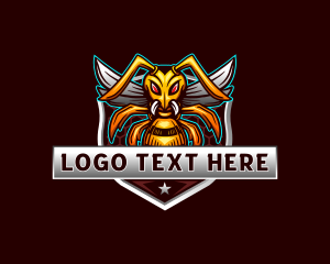 Badge - Hornet Shield Insect logo design