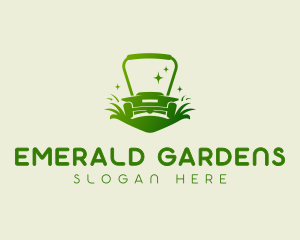 Gardener Sparkling Lawn Mower logo design