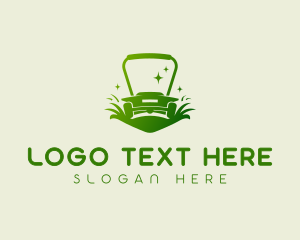 Landscaping - Gardener Sparkling Lawn Mower logo design