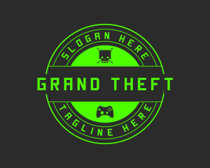 Green Gaming Skull Logo