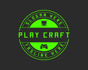 Green Gaming Skull logo design