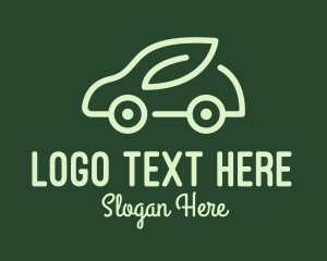 All Natural - Green Eco Car logo design