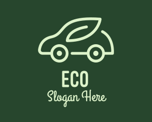 Green Eco Car logo design