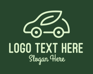 Car Silhouette - Green Eco Car logo design