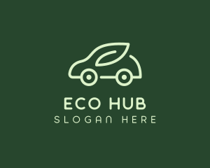 Green Eco Car logo design