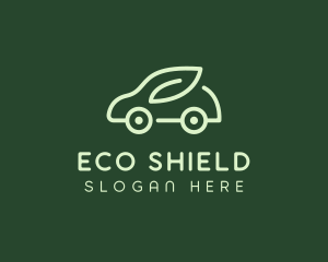 Green Eco Car logo design