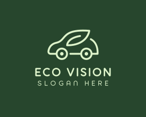 Green Eco Car logo design