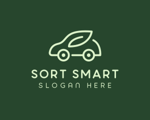 Green Eco Car logo design