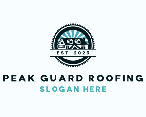 Home Roofing Residence logo design