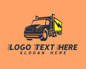 Lightning - Express Transportation Truck logo design