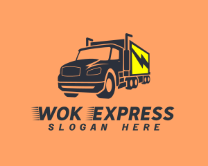 Express Transportation Truck logo design