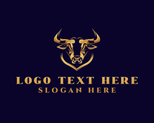 Cattle - Luxury Bull Steakhouse logo design