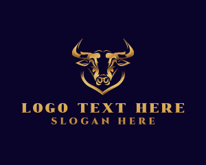 Bison - Luxury Bull Steakhouse logo design
