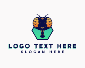 Head - Fly Insect Head logo design