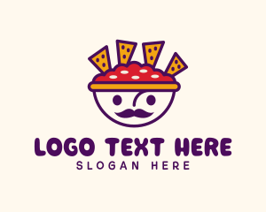 Salsa - Nachos Guacamole Mustache logo design