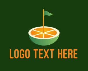Golfer - Orange Golf Course logo design