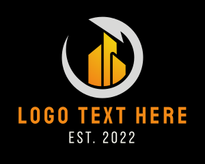 Yellow - Yellow Orange Building Circle logo design