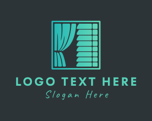 Home Staging - Window Curtain Blinds logo design