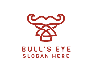 Modern Bull Outline logo design