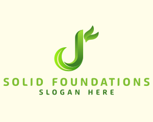 Holistic Leaf Letter J Logo