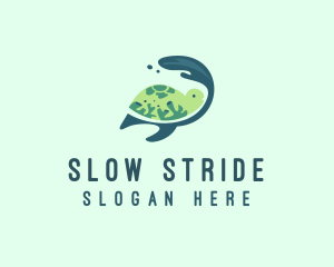 Tortoise - Coral Reef Turtle logo design